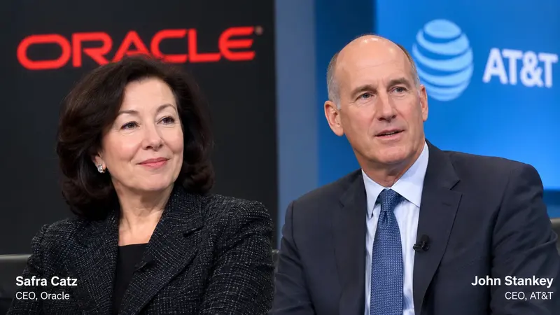 Safra Catz and John Stankey
