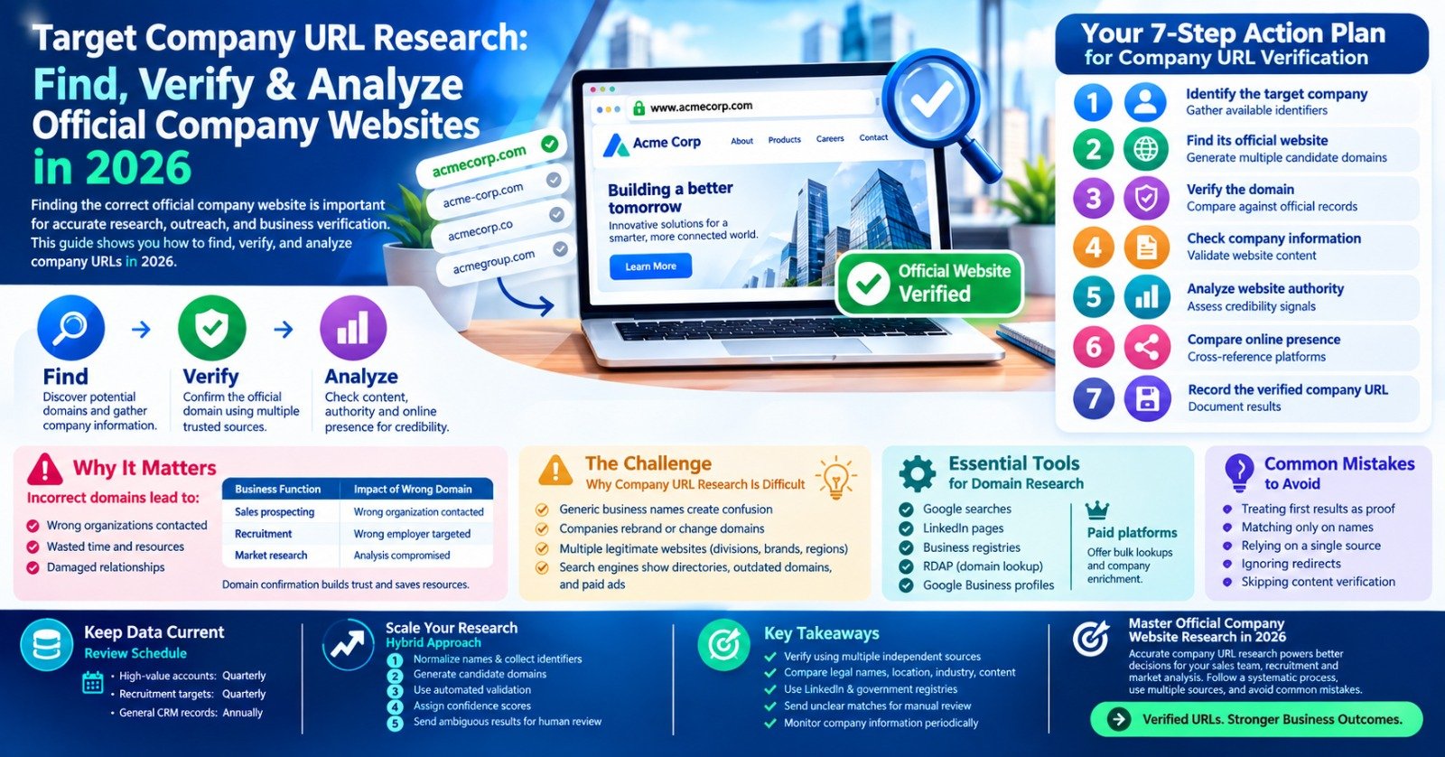 Target Company URL Research