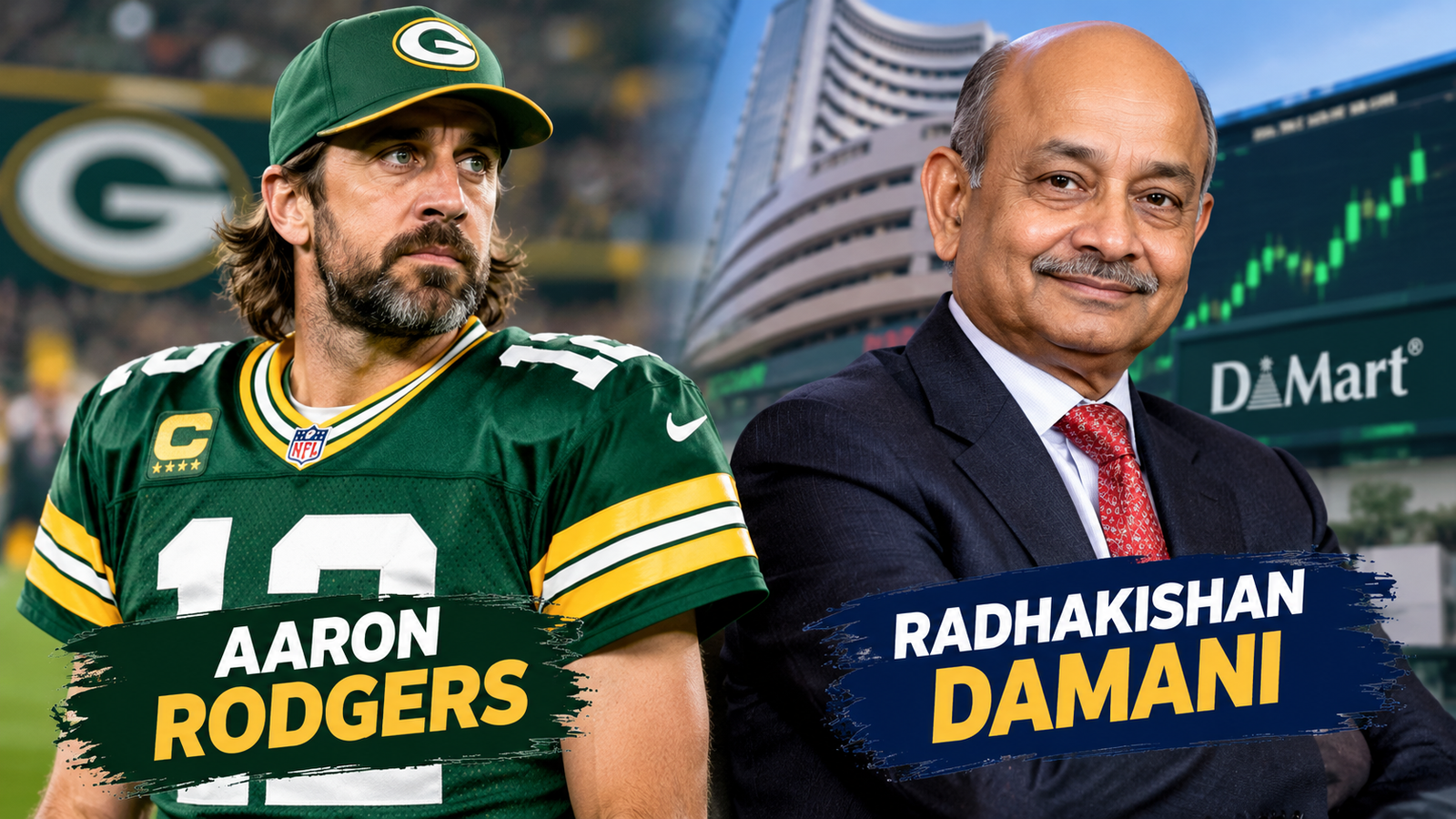 aaron rodgers and radhakishan damani