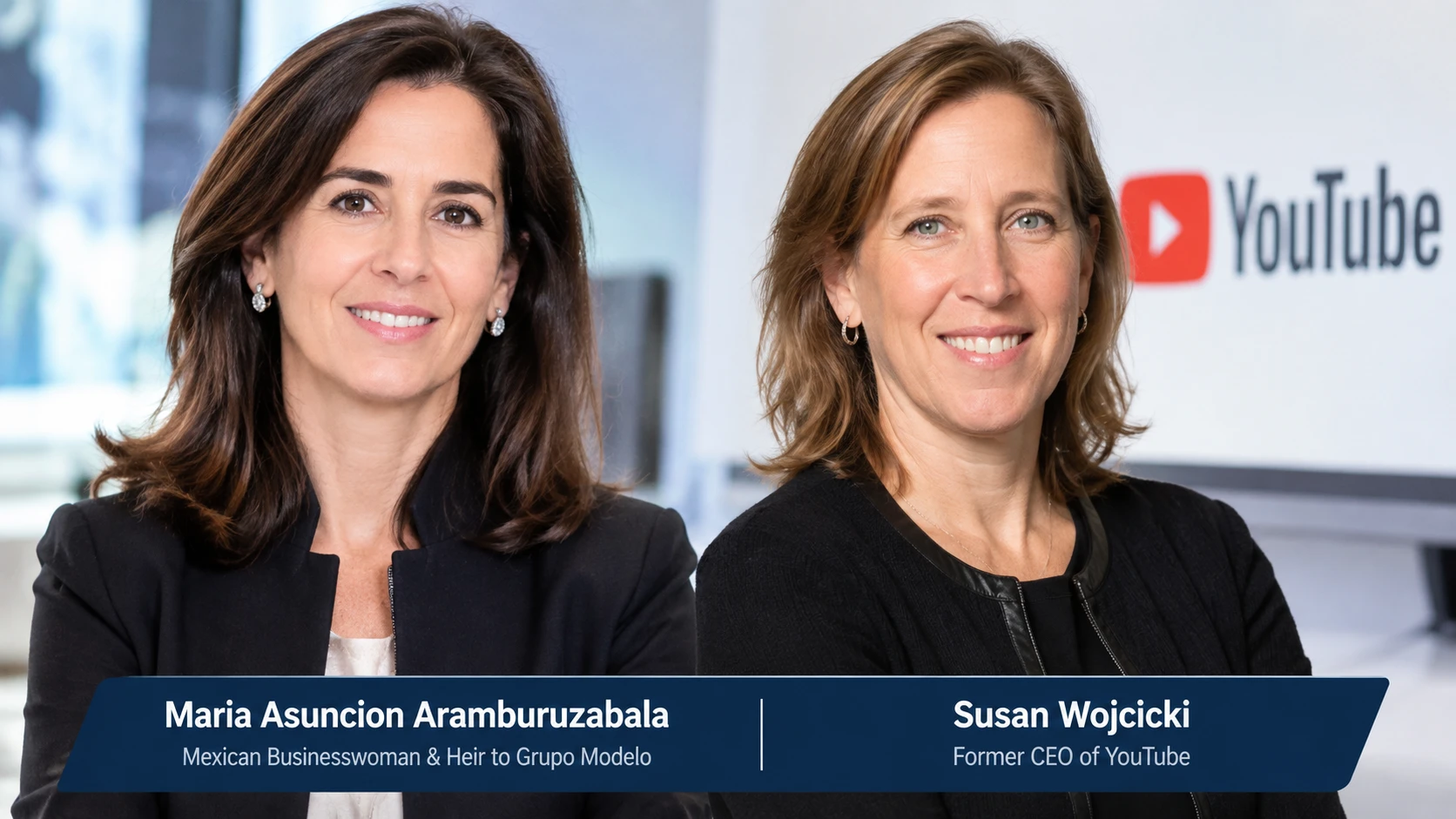 Maria Asuncion Aramburuzabala and Susan Wojcicki