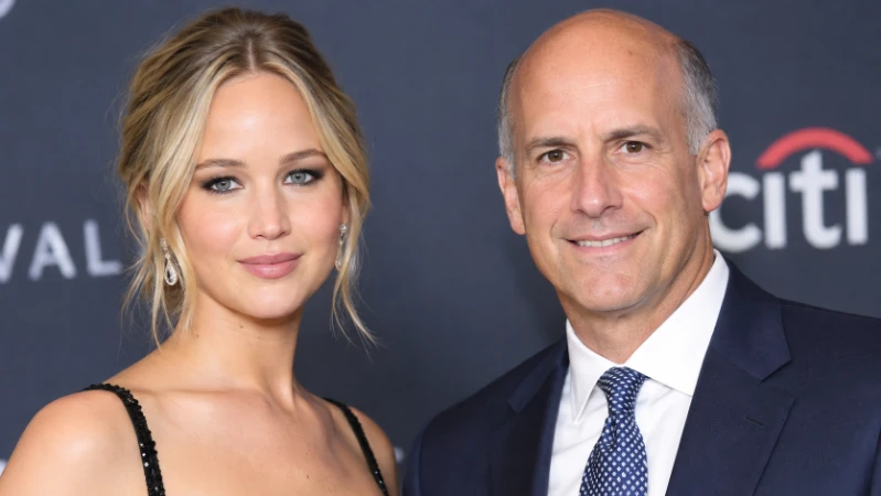 Jennifer Lawrence and Jim Taiclet