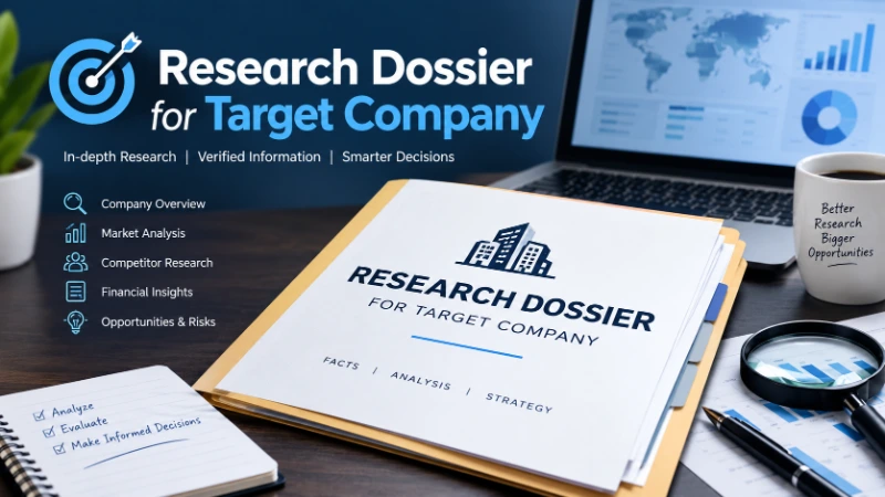 research dossier for target company
